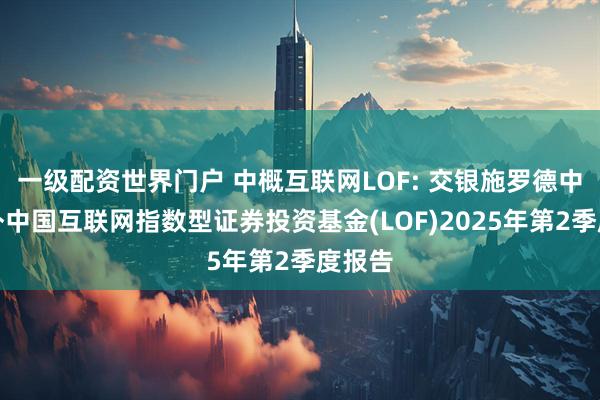 一级配资世界门户 中概互联网LOF: 交银施罗德中证海外中国互联网指数型证券投资基金(LOF)2025年第2季度报告